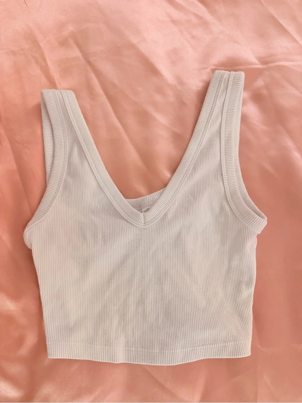 wild fable light blue Ribbed V-Neck Cropped Tank